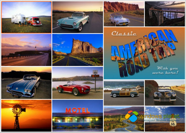 Classic American Road Trip Theme Wallpaper