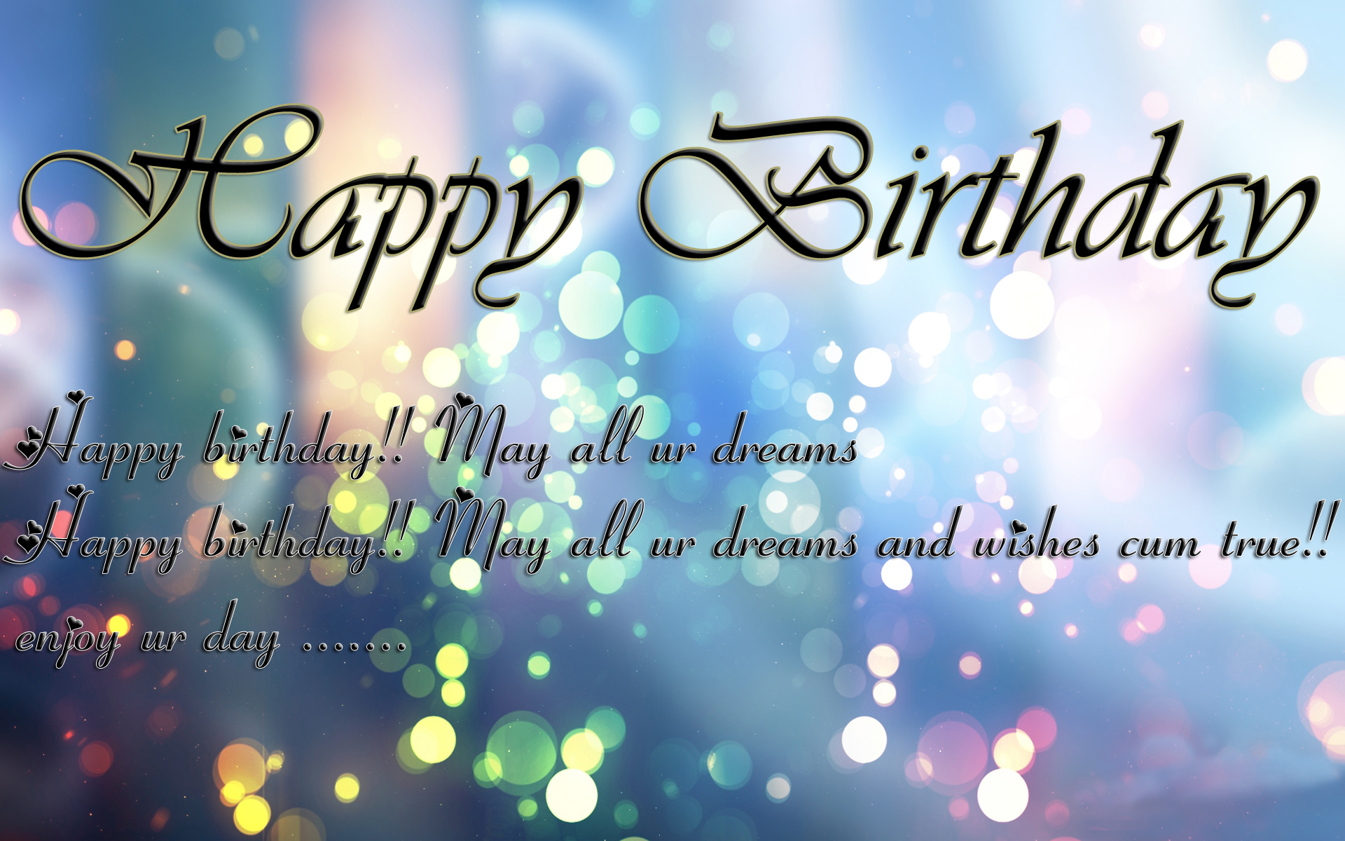 birthday greeting sms wallpaper download Daily pics update HD 1920x1200