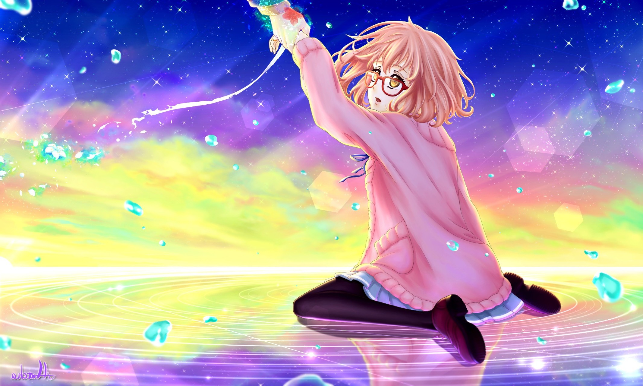 Anime Girls Kyoukai No Kanata Kuriyama Mirai Wallpaper