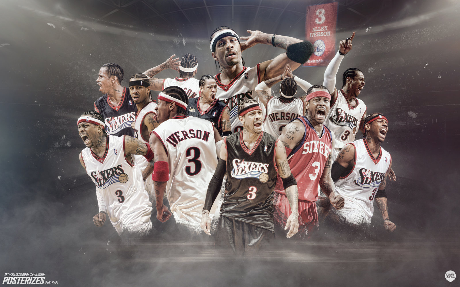 Wallpaper Allen Iverson Sixers Forever By Artist