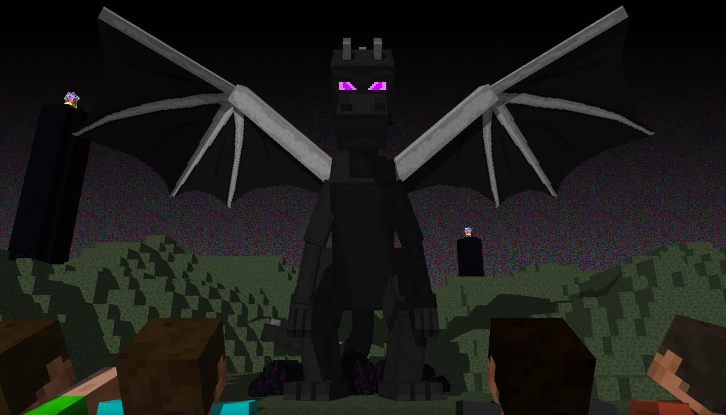 Minecraft Ender Dragon Flapping Wings Wallpaper