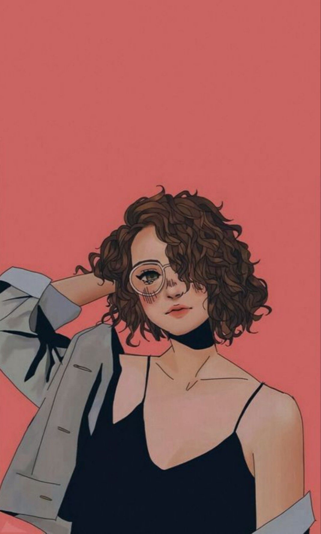 18+] Curly Girl Cartoon Wallpapers - WallpaperSafari