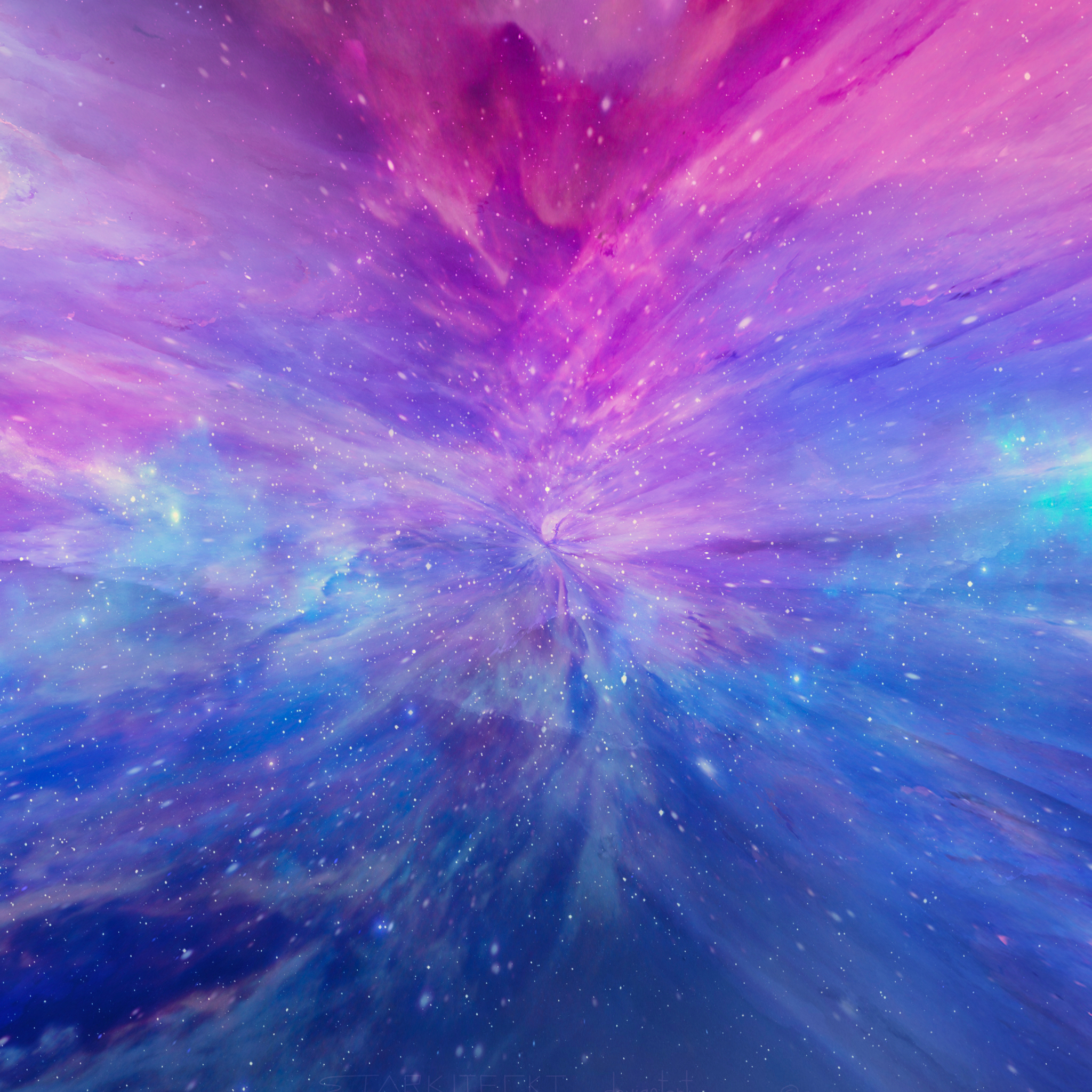 Wildly Colored Galactic HD Wallpaper At Resolution