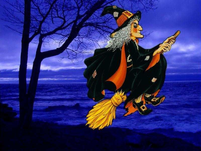 Halloween Witch Desktop Background