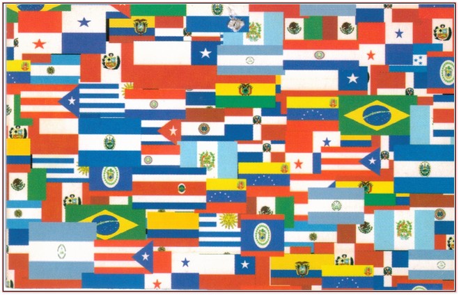 Latin American Flags Background Wallpaper