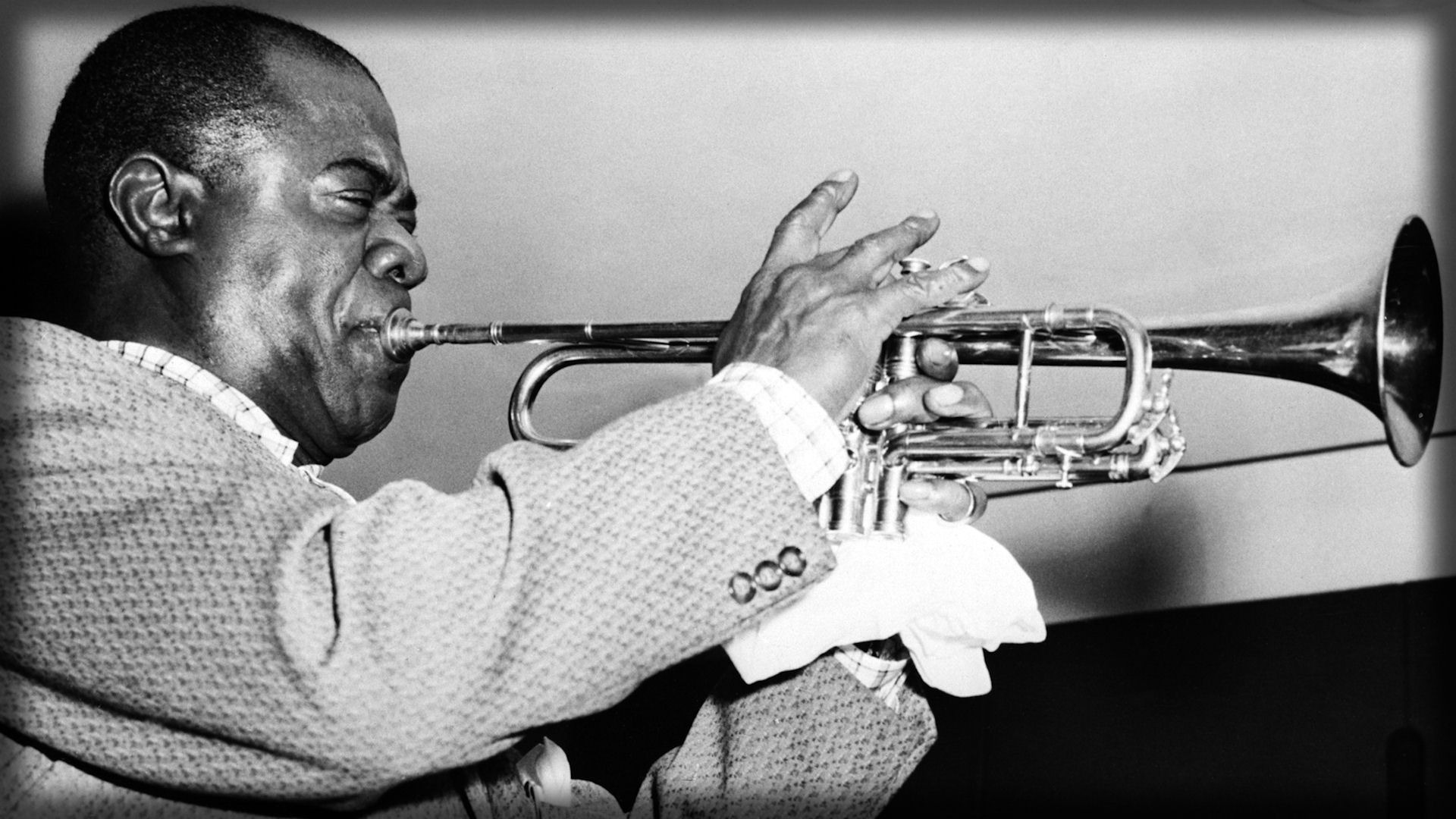 Wallpaper Louis Armstrong Pipe Jacket Face