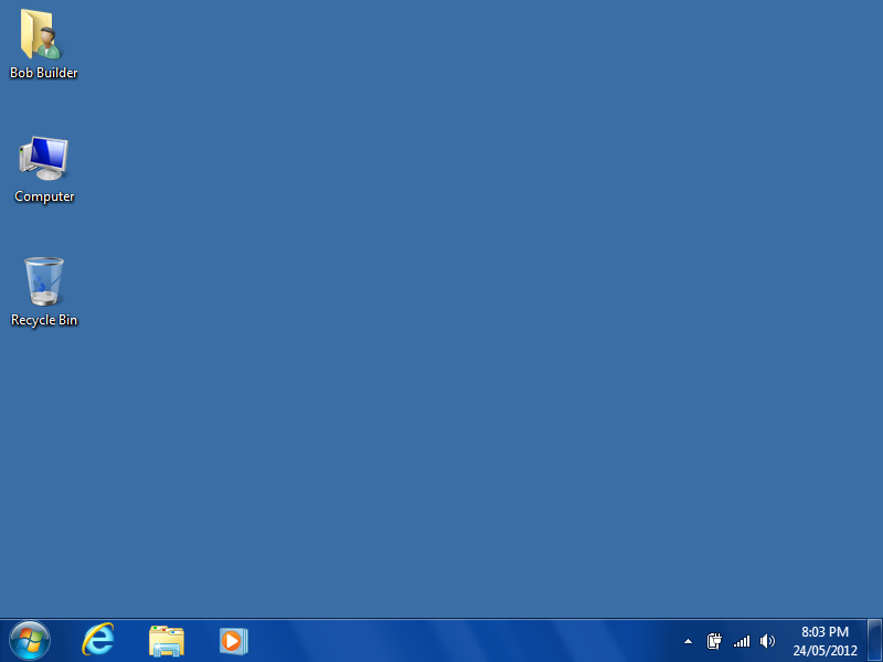 windows 7 default desktop