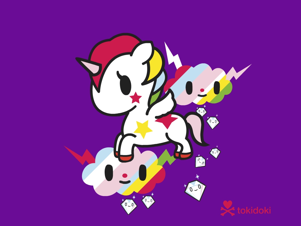 Purple Tokidoki Unicorn Wallpaper Kawaii Super Cute