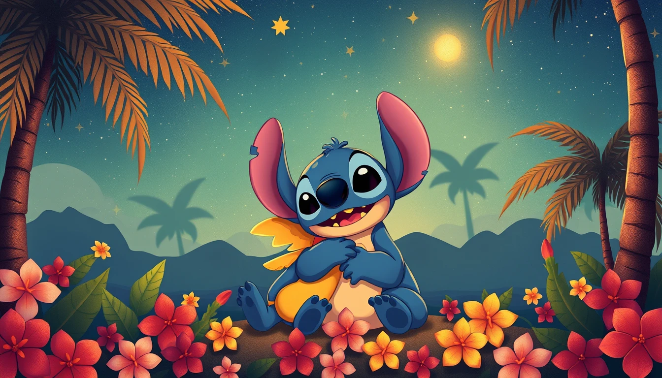 Stitch And Angel Couple Wallpaper