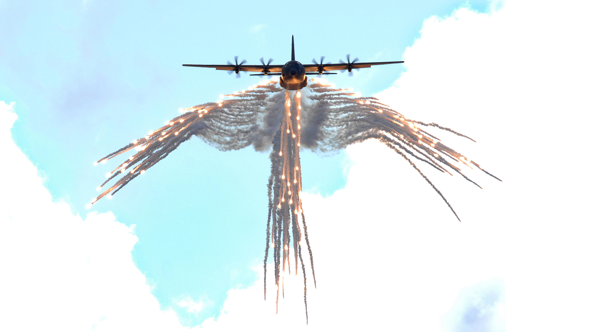 Aircrafts C Wallpaper C130 Hercules Flares