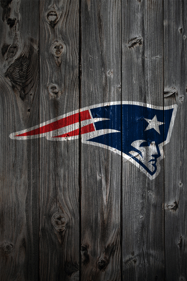 New England Patriots Logo On Wood Background X