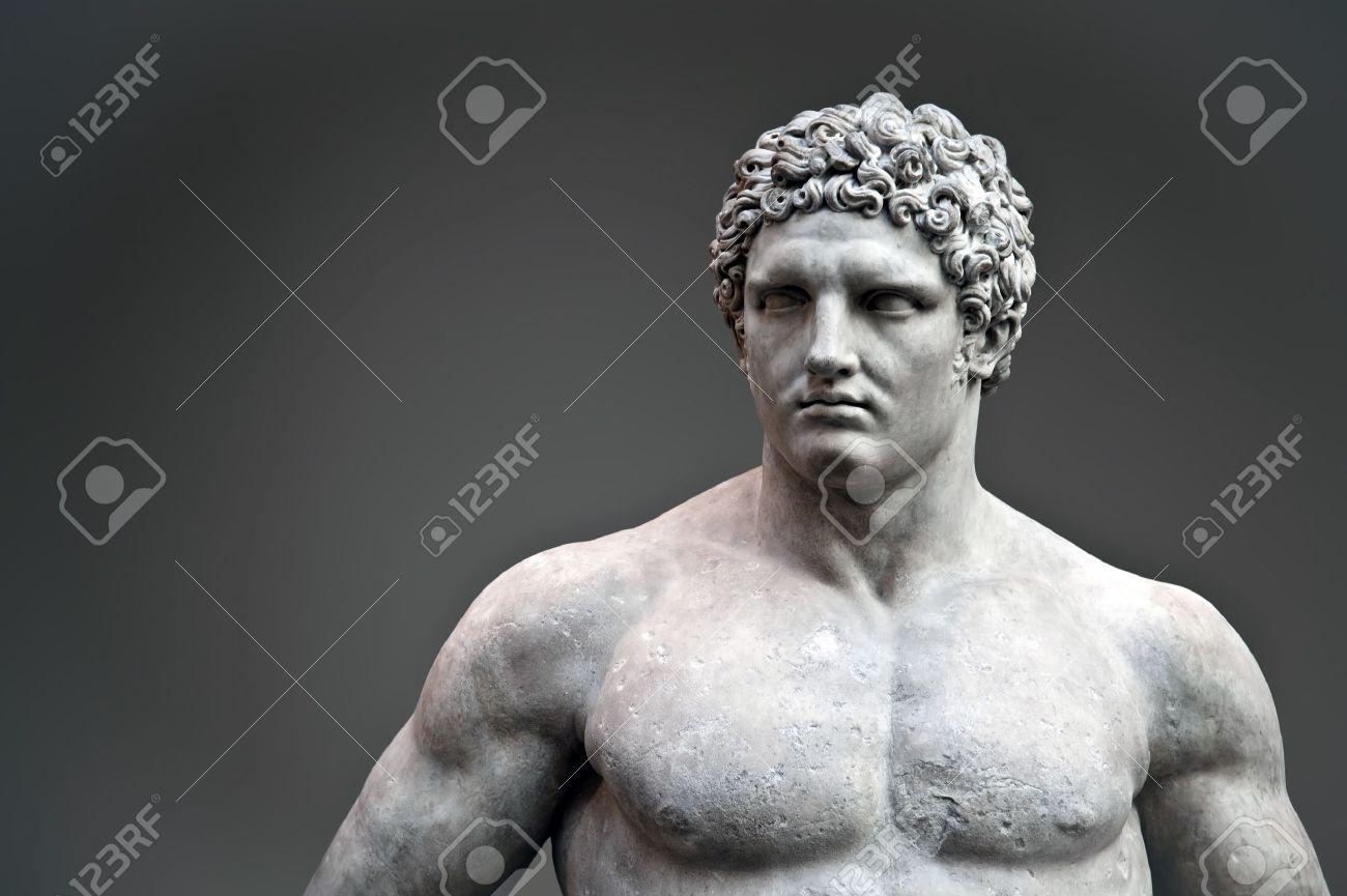 Marble Statue Of A Youthful Hercules D Stock Photo Picture And