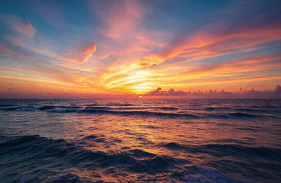 Sunset Ocean Rainbow Wallpaper
