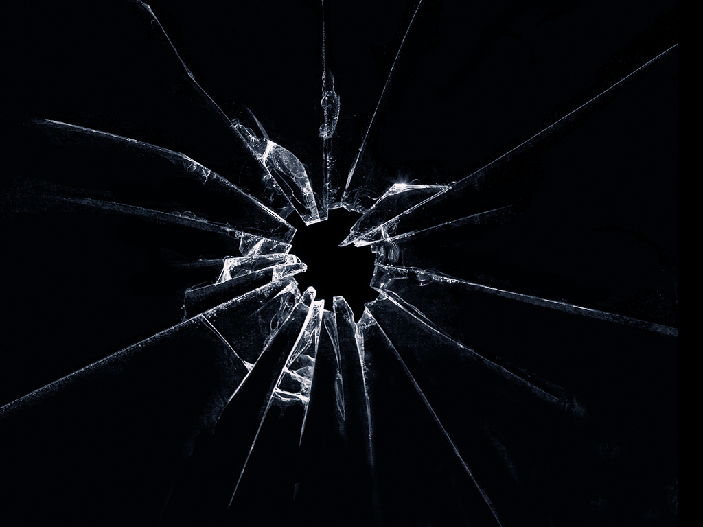 The cracked glass background on the homepage is based on an image by