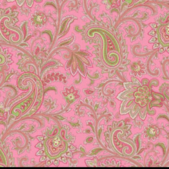 Pink Paisley Wallpaper Goes With Green