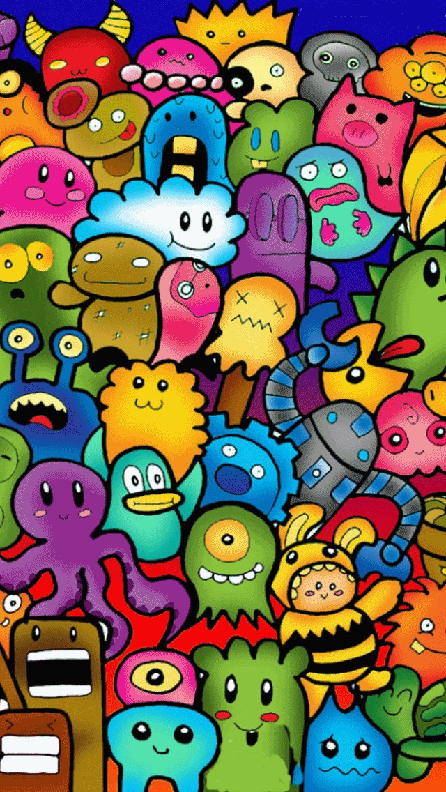 Free download Cute Ghosts iPhone 5 Wallpaper 640x1136 [640x1136