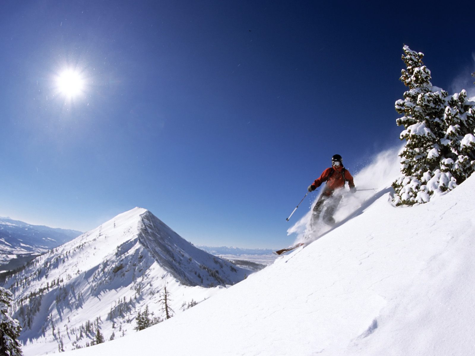 Skiing In The Bridger Mountains Montana Sports Photography Desktop