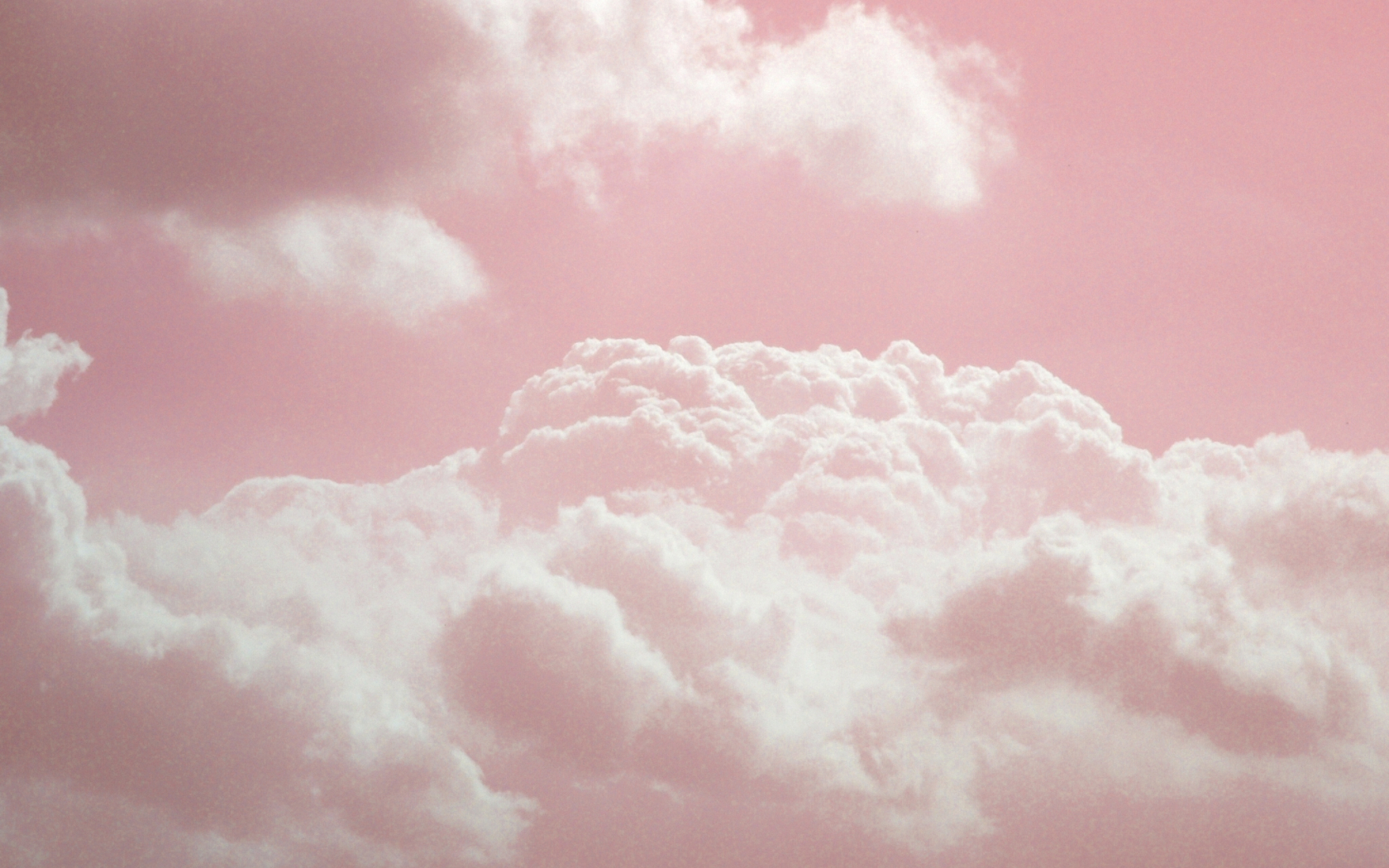 Pink White Clouds By Pen And Mouse For