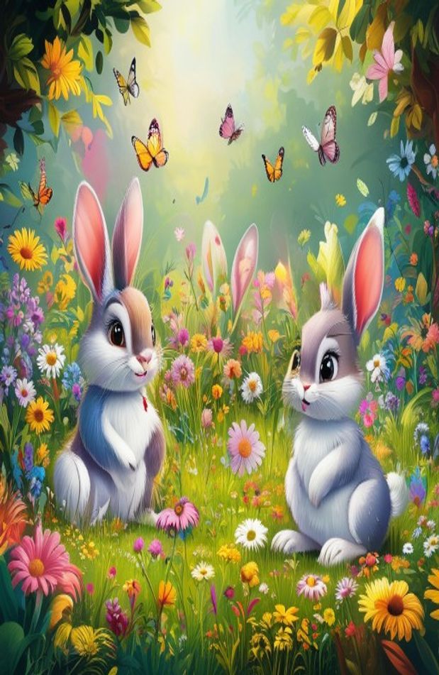 Cute Bunnies Wallpaper