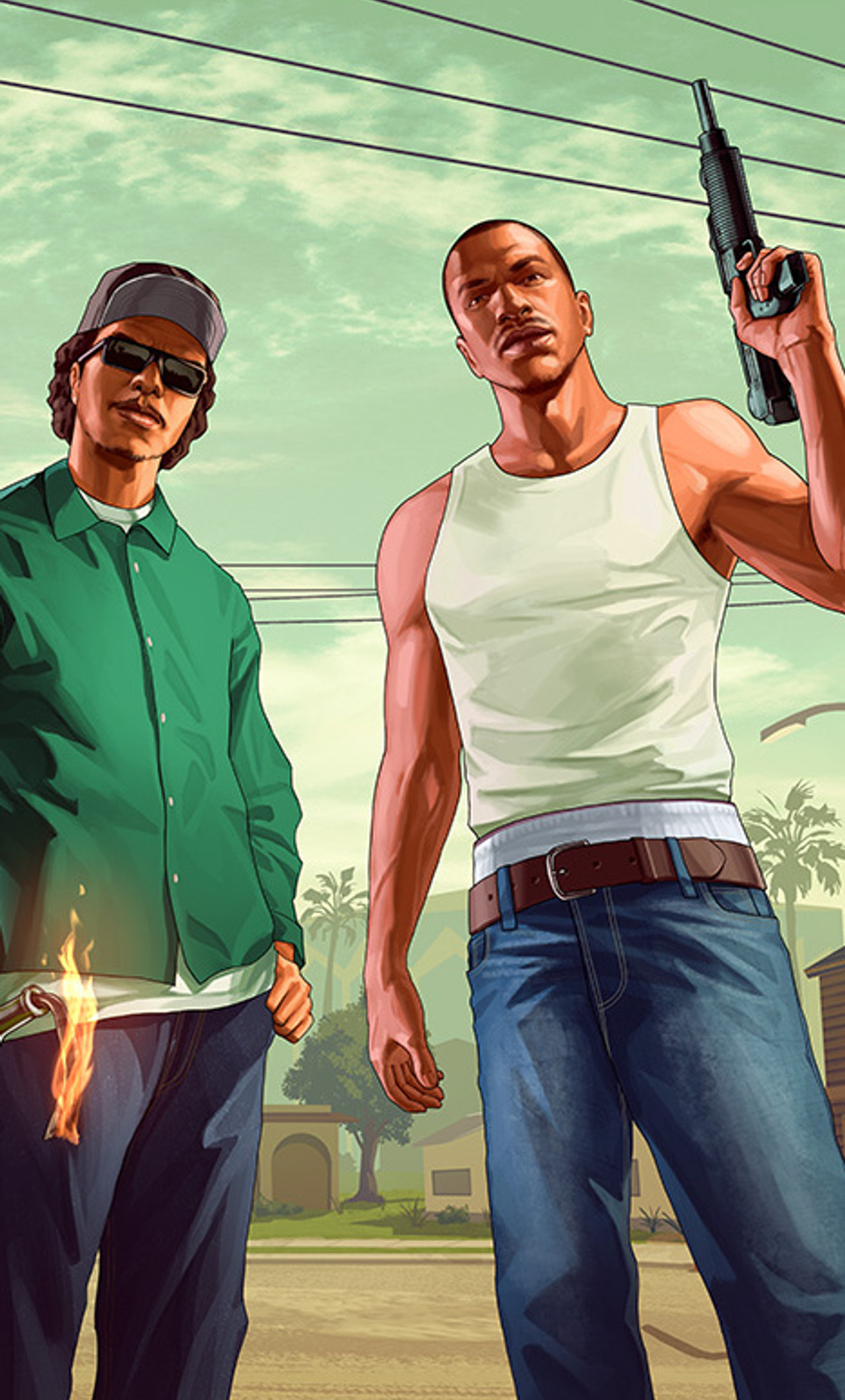 Grand Theft Auto San Andreas Fanart iPhone HD 4k Wallpaper Image