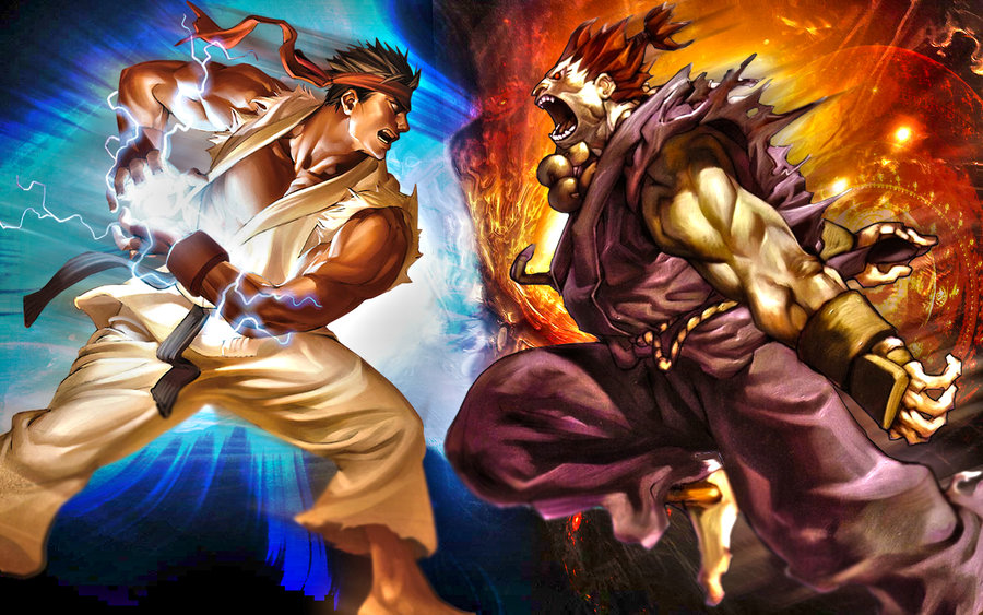Ryu vs Akuma by Bontzy123 on