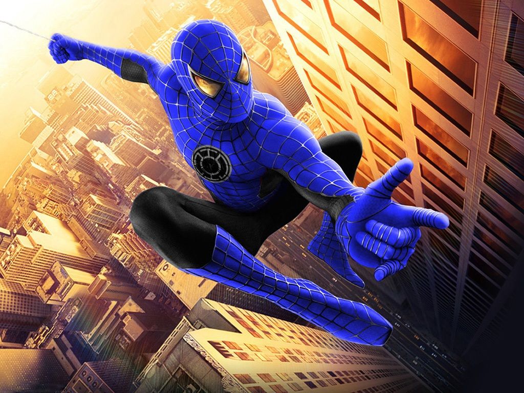 Blue Lantern Spider Man Spiderman Top Superheroes