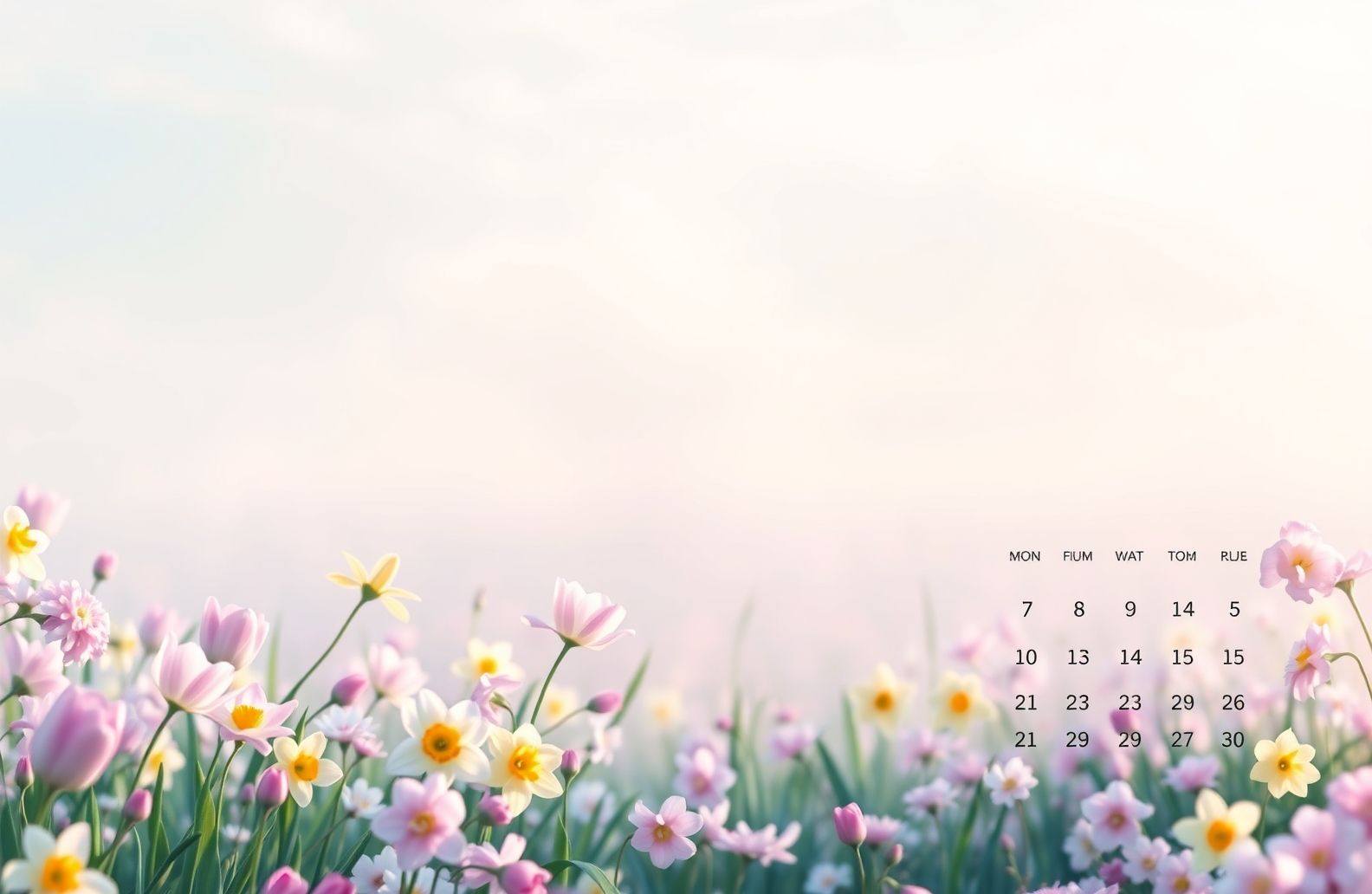 April Calendar Wallpaper