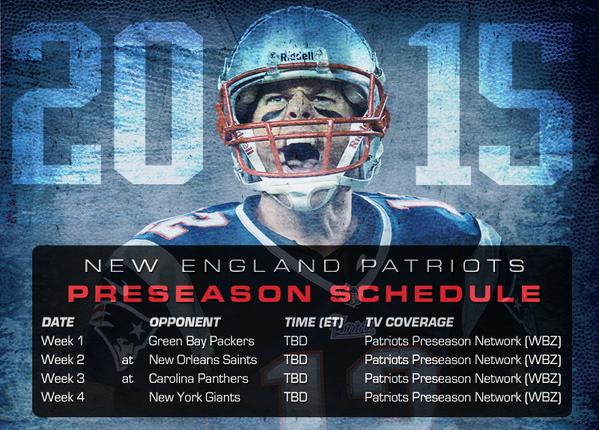 The Patriots Have Released Their Preseason Schedule By Patriotsgab