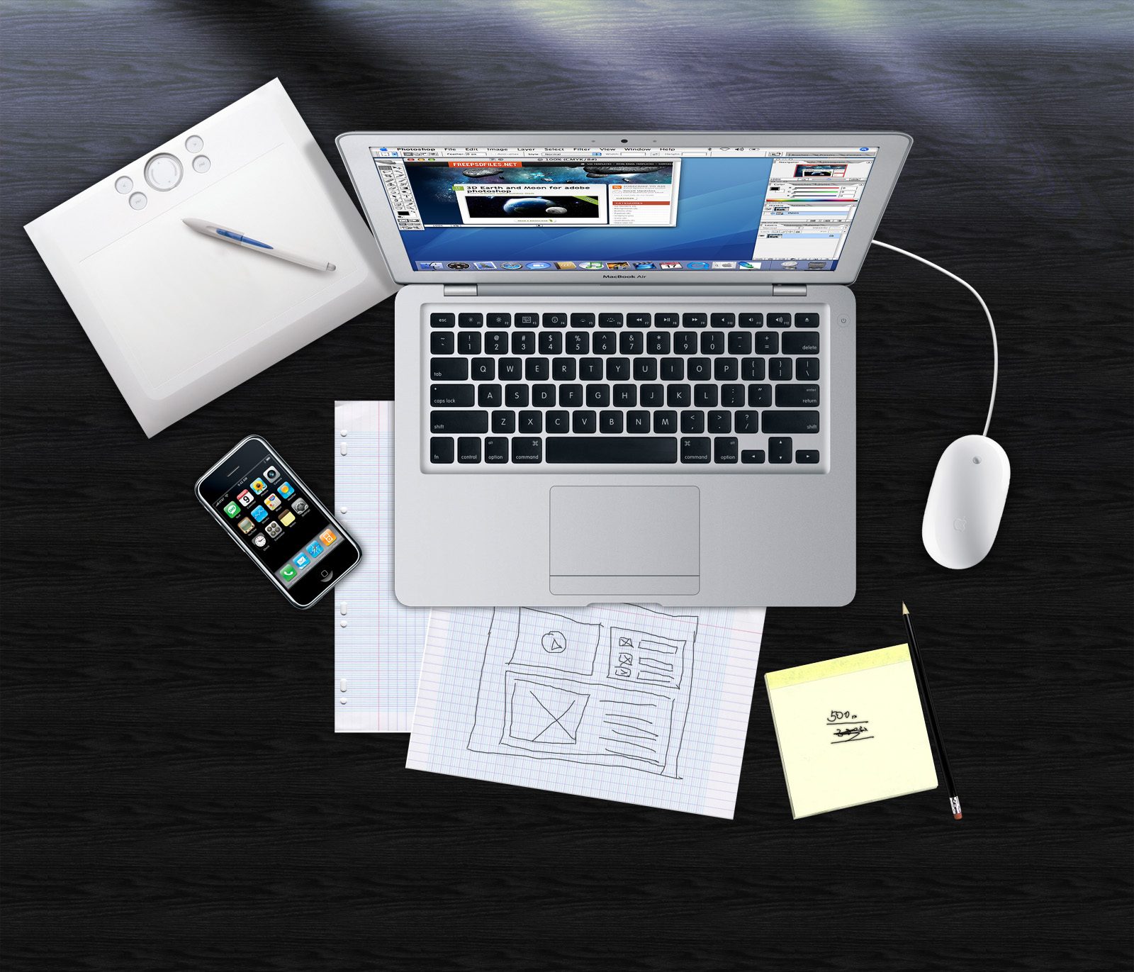 Office Work Desk Background For Powerpoint Templates