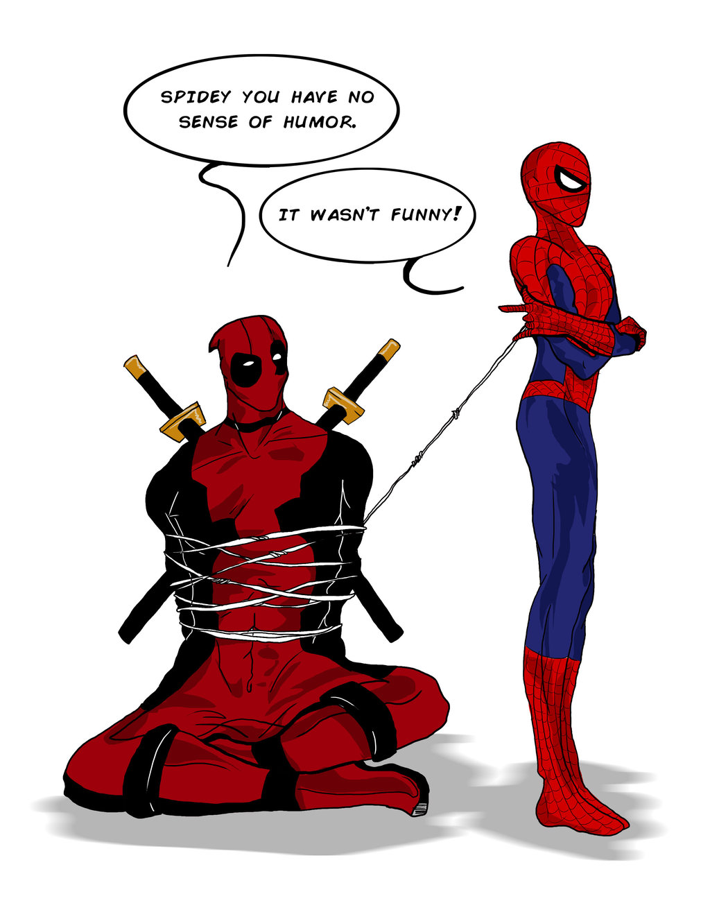 Spider Man And Deadpool By Lovisad