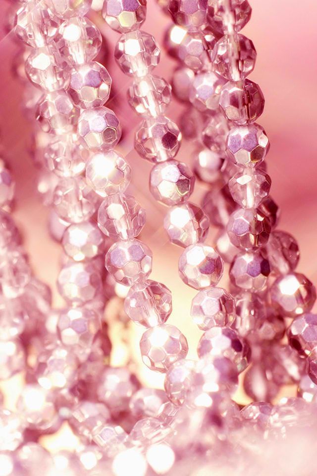 Pink Bling Beads iPhone Wallpaper Sparkle