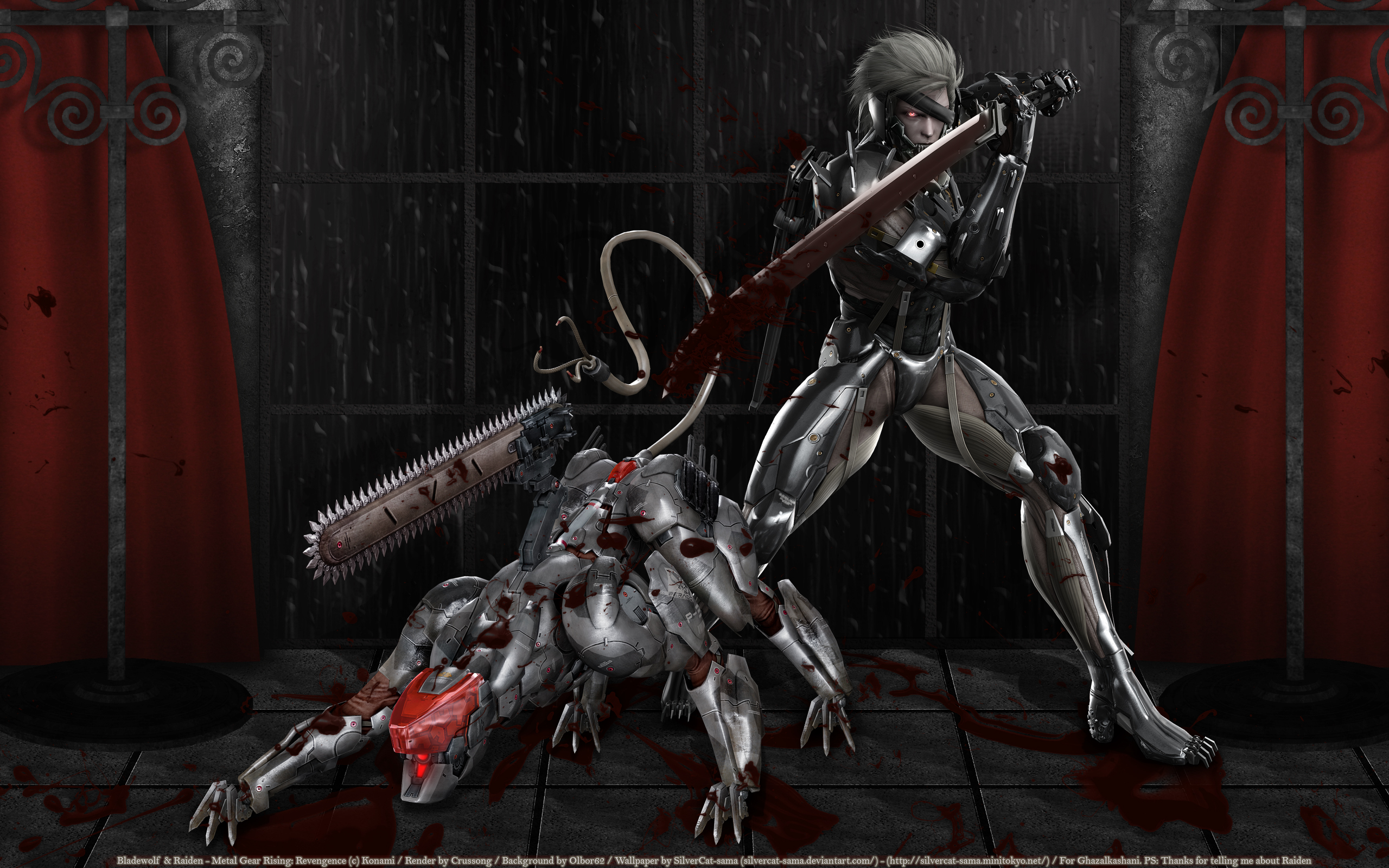 Gear Rising Revengence Game Raiden Bladewolf Wallpaper Background