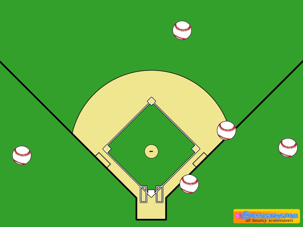 Shows The Baseball Ground And Baseballs Used In Screensaver