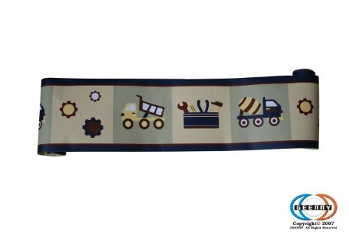 GEENNY Wall Border For Boutique Baby Boy Constructor 13 PCS Crib