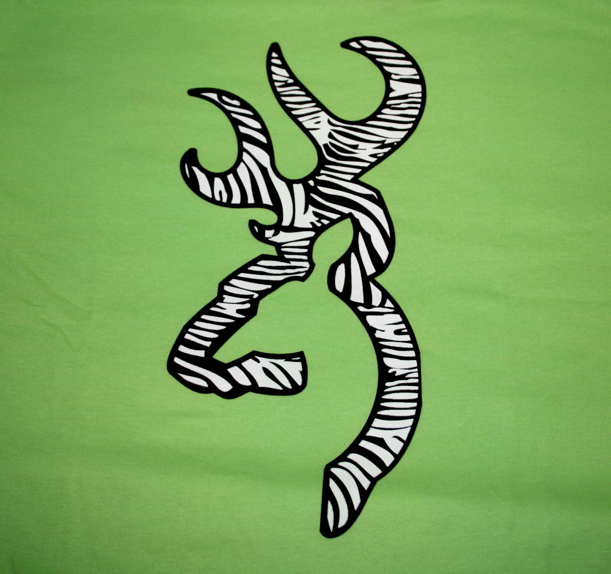 Browning Buckmark Logo Zebra Lime Green
