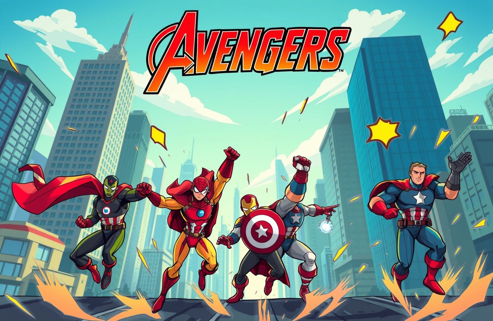 Avengers Cartoon Wallpaper