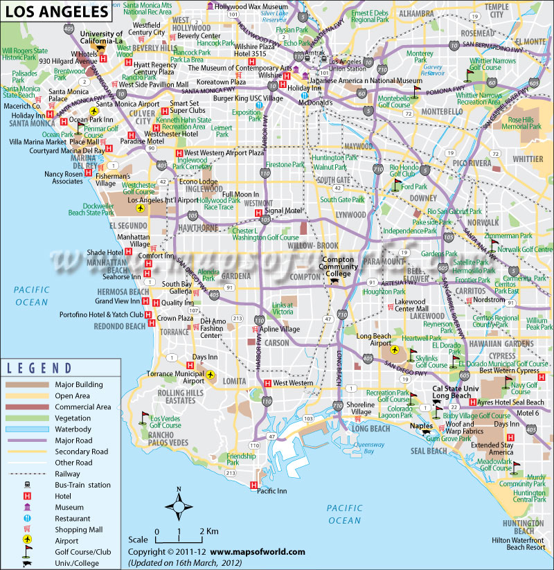 Downtown Los Angeles Tourist Map
