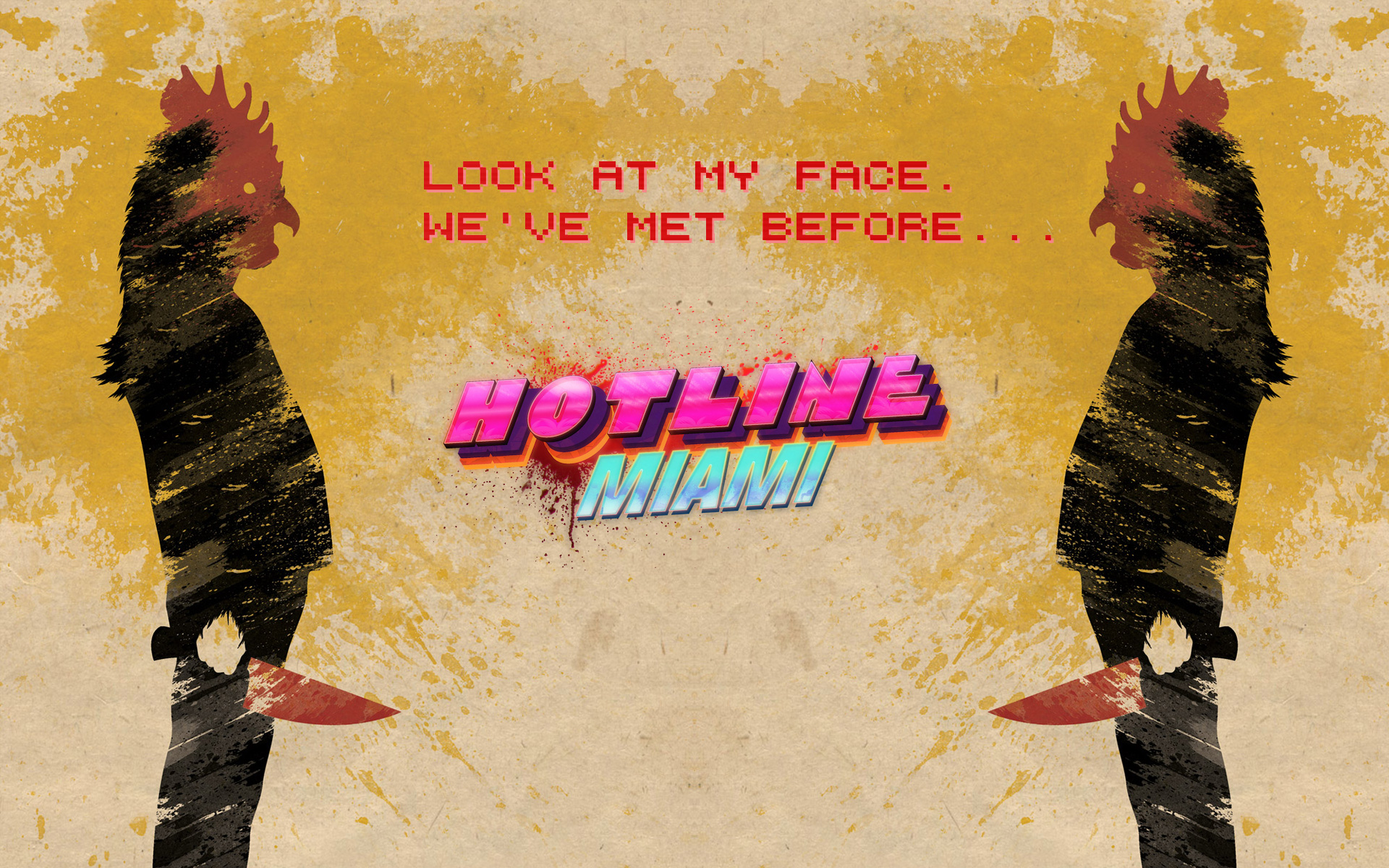 Hotline Miami Mr Rooster Playstation Wallpaper Video Game