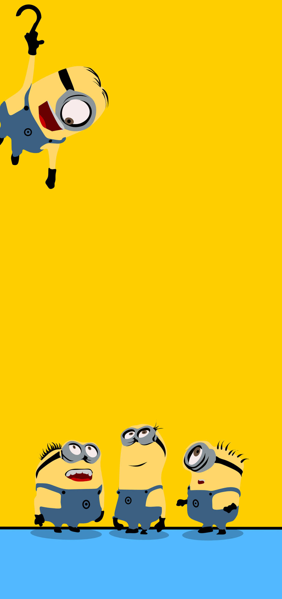 Minimalist Minions Redmi Note Punch Hole Wallpaper
