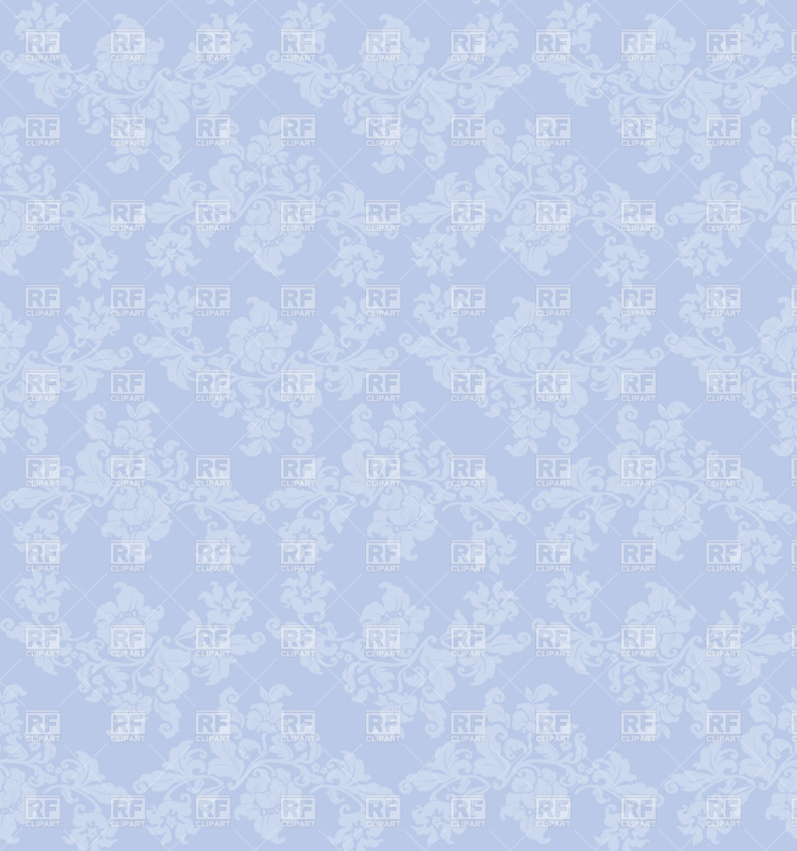 Blue Victorian Wallpaper With Floral Ornament Background Textures