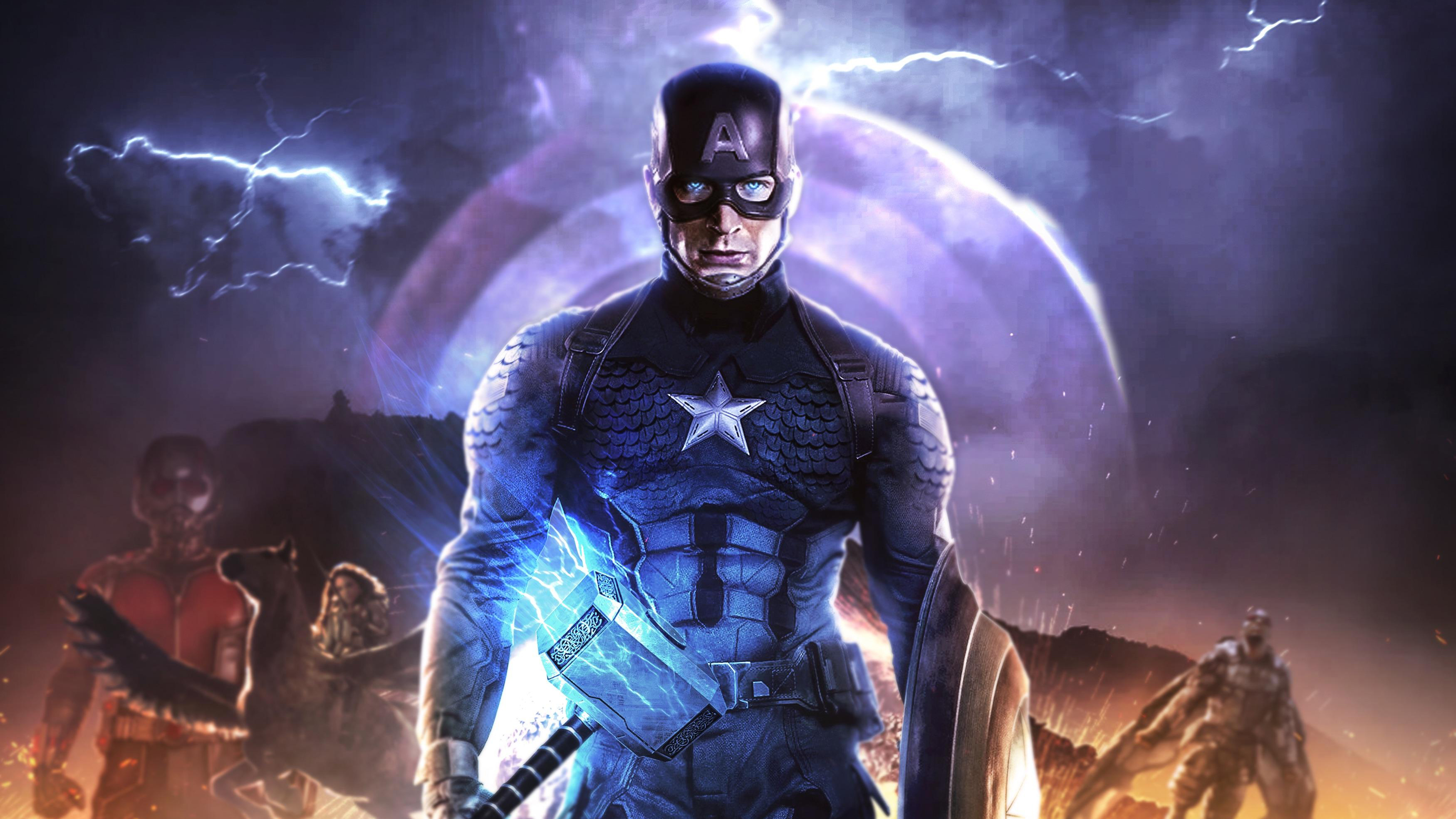 4k Captain America In Avengers Endgame Wallpaper HD Superheroes