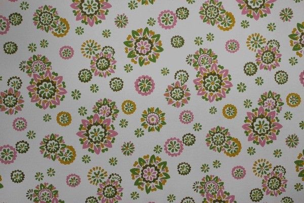 Pink Yellow and Green Geometric Vintage Wallpaper   Rosies Vintage 600x400