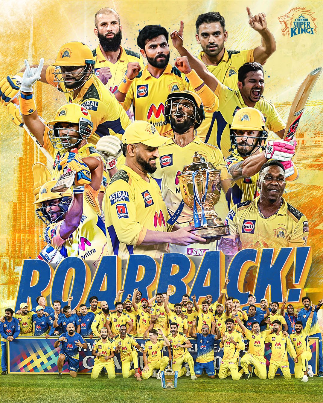Chennai Super Kings Players Wallpaper