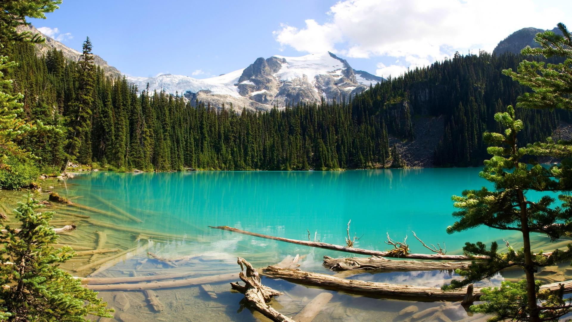 Water Canada Turquoise British Columbia Mountain Snowy Peak Landscape