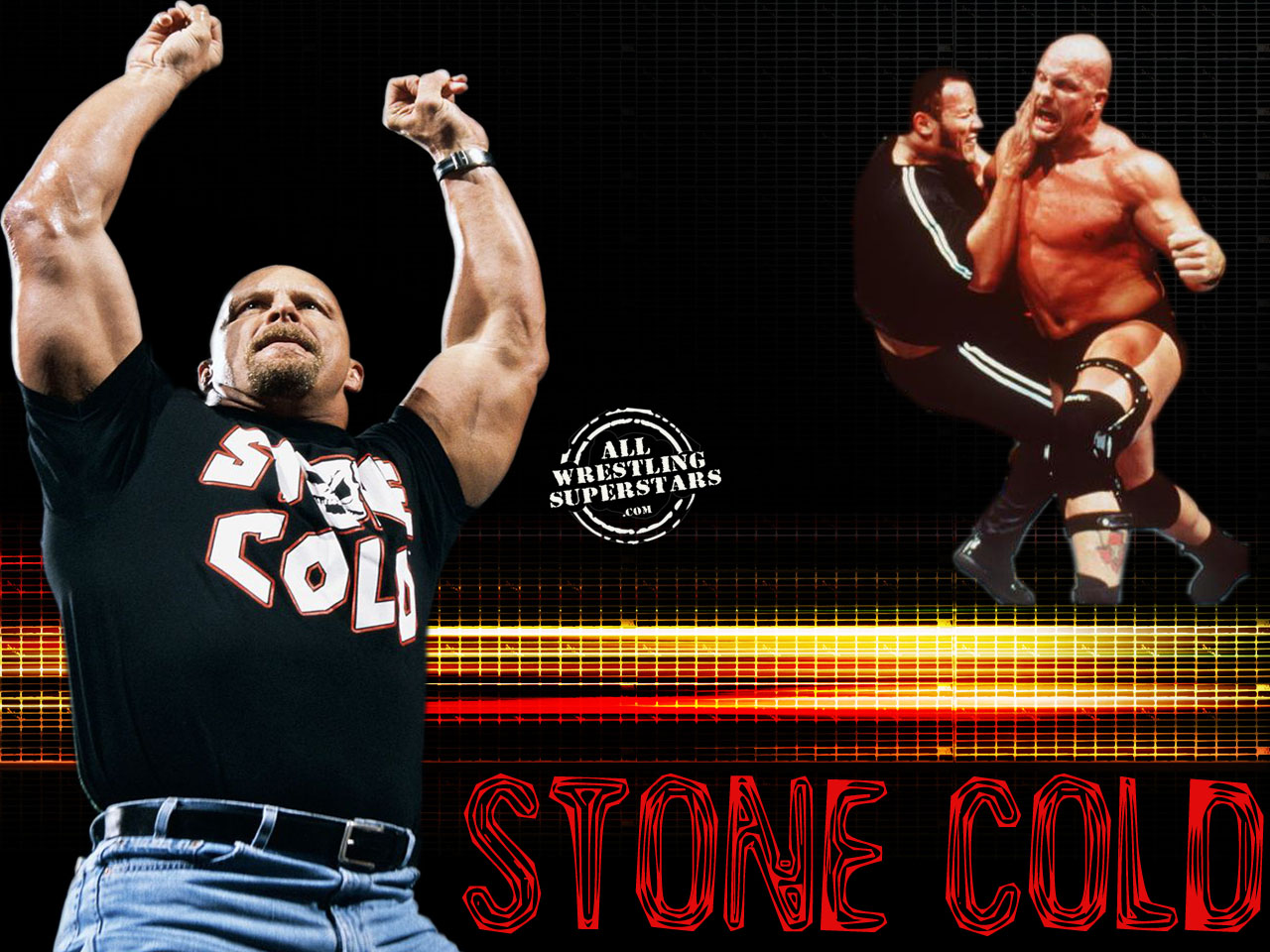 WWE Stone Cold Vs Rock Wallpaper 1280x960