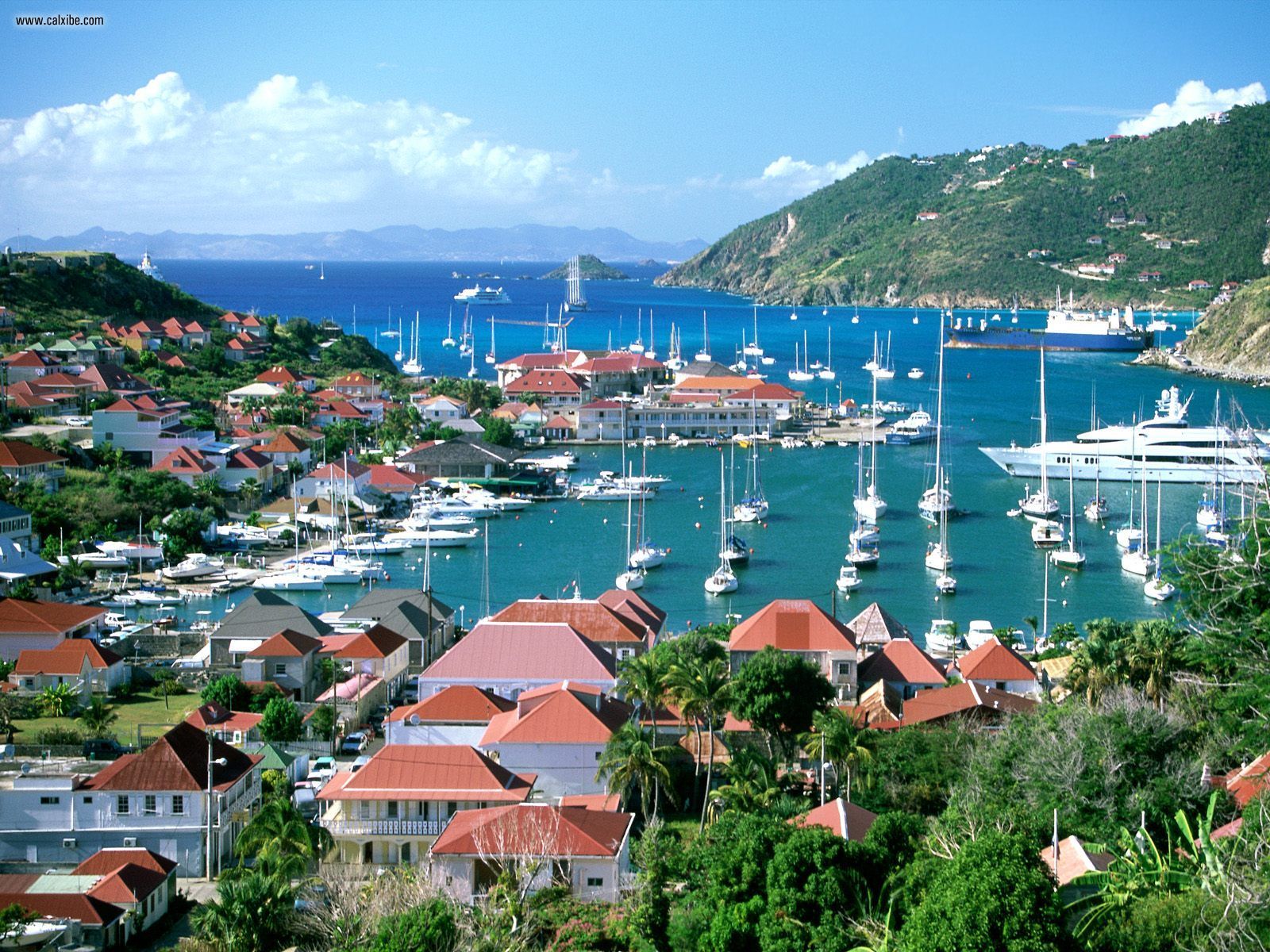 Main Town Of The Island St Barthelemy Also Known As Saint Barts It