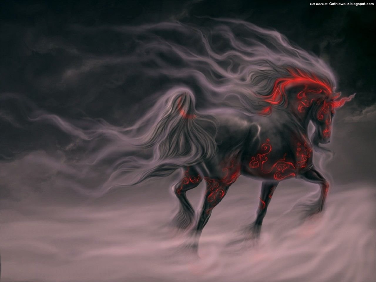 Gothic Horse Puter Wallpaper Desktop Background Id