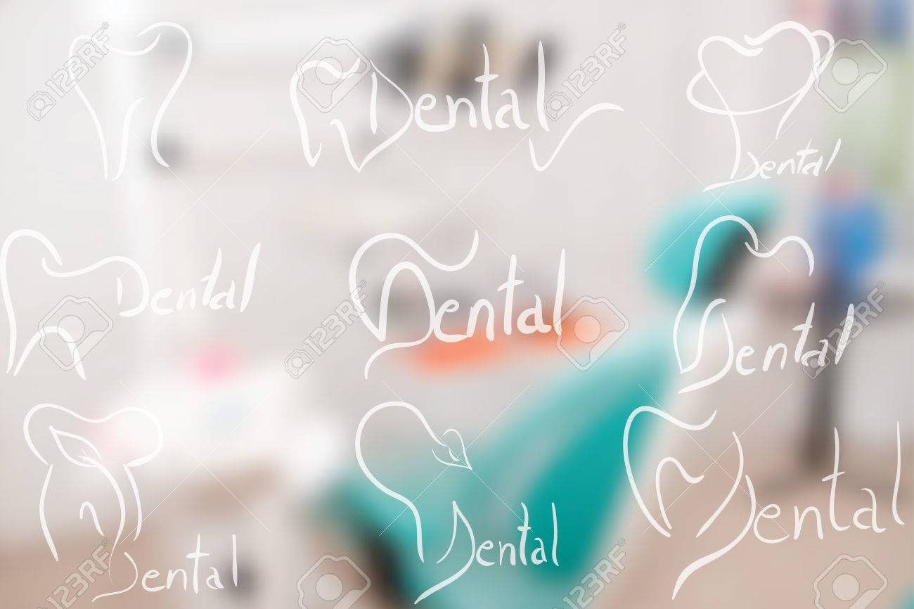 Abstract Dental Illustration Of A Teeth Surgery Background