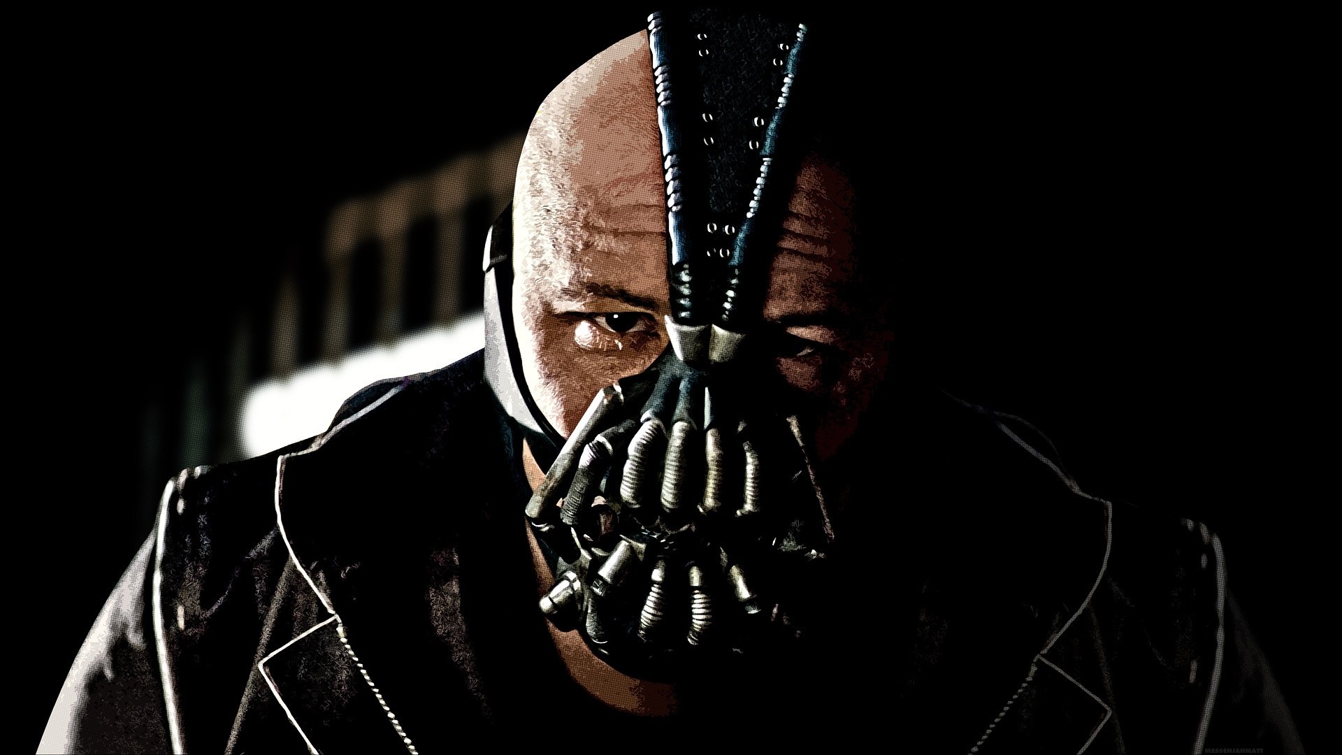 The Dark Knight Rises batman bane movies comics video games mask face