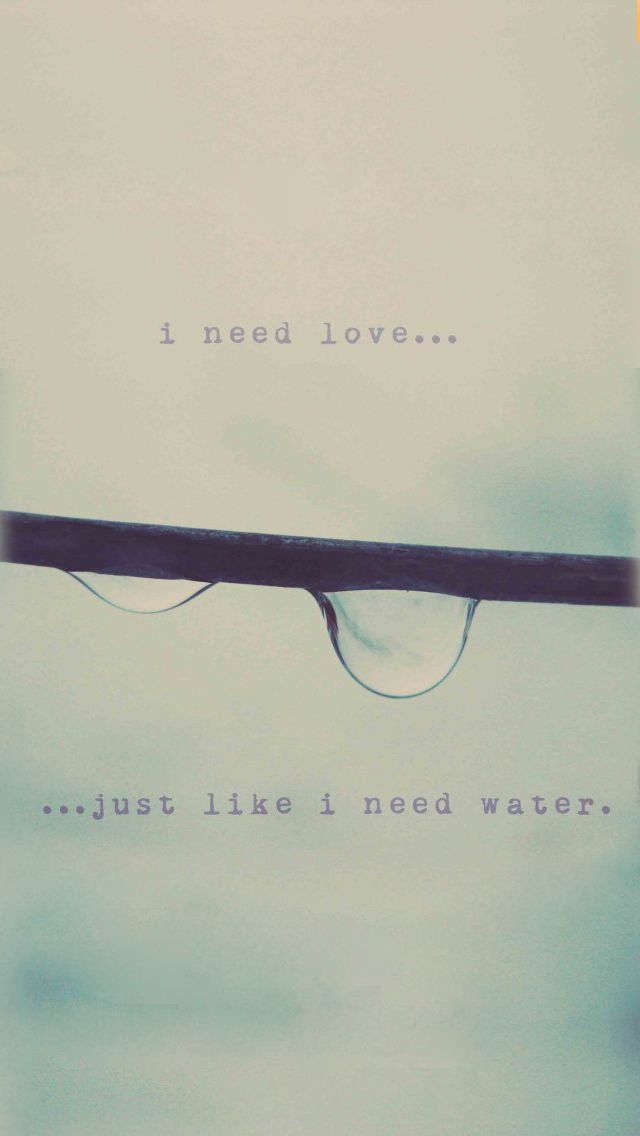 Need Love Just Like I Water Iphone Wallpaper Vintage